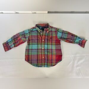Baby boys RALPH LAUREN long sleeve button up plaid shirt Size‎ 24 months